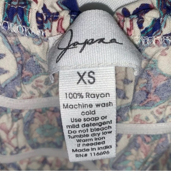 Japna Boho Floral Lightweight Tank Jumpsuit Tie Shoulder, Size XS - Picture 2 of 6